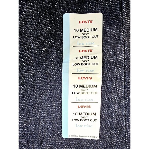 Levi's Size 10 Medium Women's 31" Inseam 545 Low Boot Cut Blue Denim Jeans NWT - Picture 9 of 15